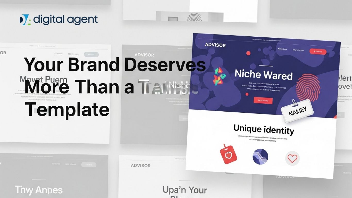 Financial advisor customizing a website dashboard to reflect their unique brand and niche audience