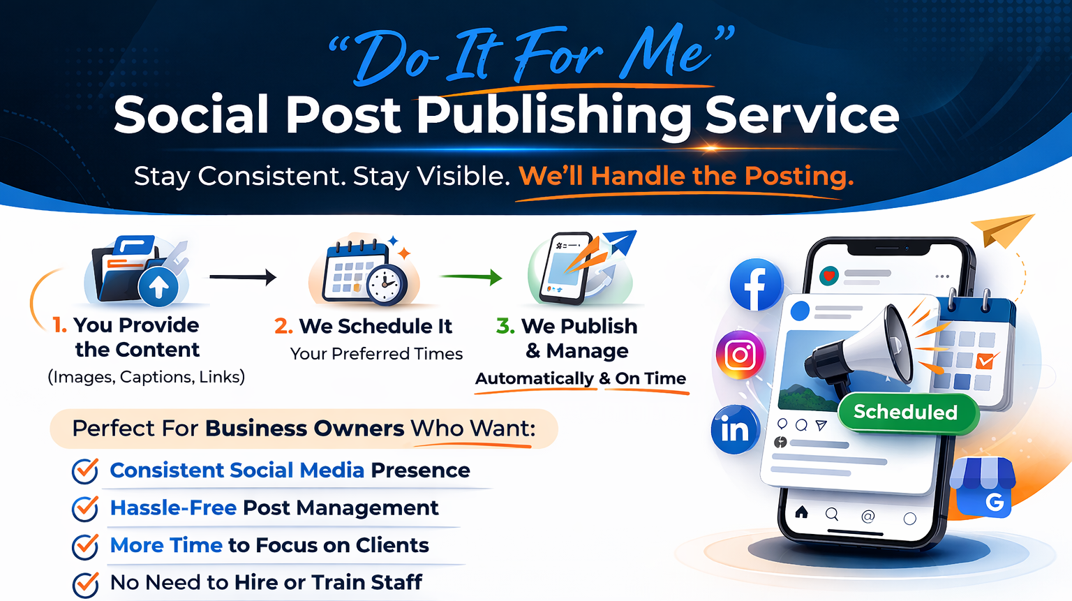 Three professionals, a man and two women working together at their office desk with two monitors turned on and displaying website statistics.